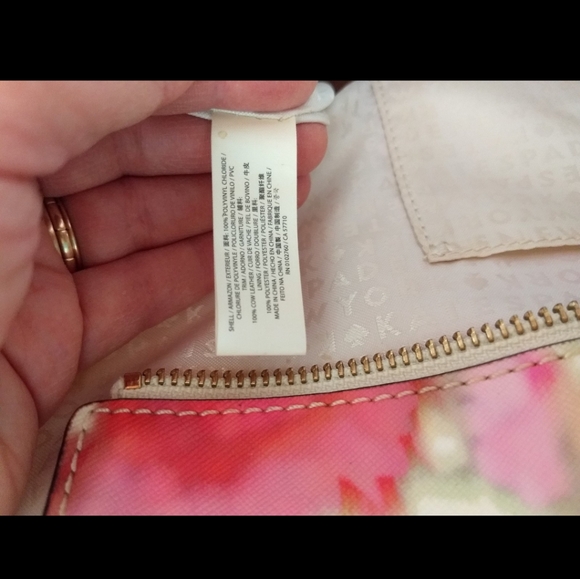 Kate Spade New York Large Vegan Leather City Streets Spring Floral Tote Handbag - Picture 4 of 12